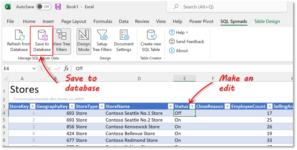 Power BI Fact and Dimension Tables SQL Spreads