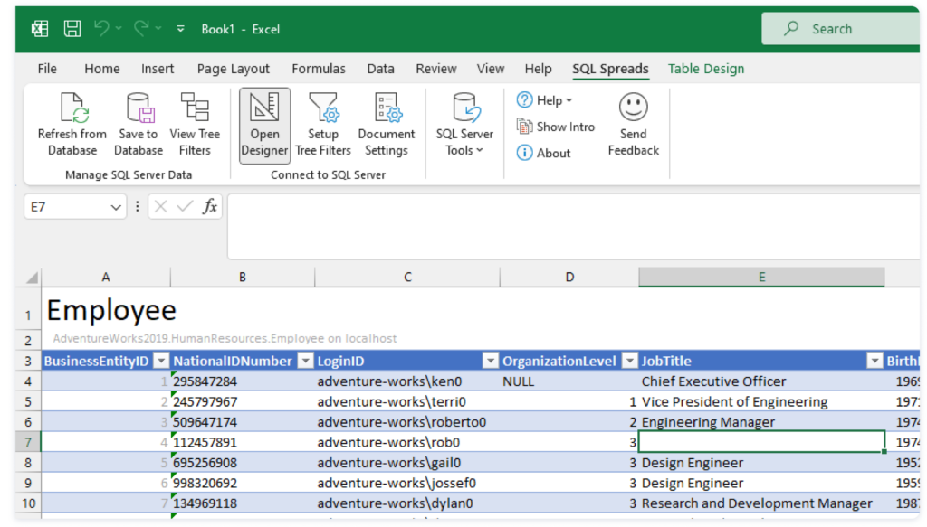 Deleting data in SQL Server from Excel