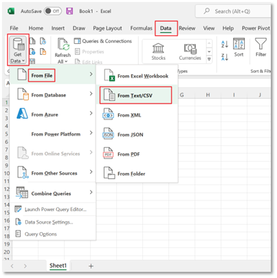 Excel Get Data from CSV