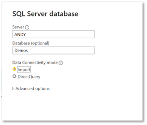 Connect Power Bi to SQL Server