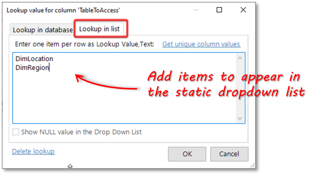 SQL Spreads simple list lookup for Region