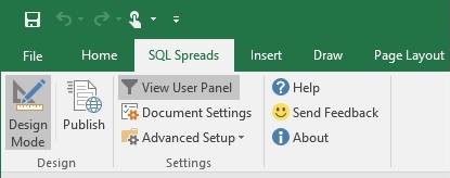 SQL Spreads tab in Excel