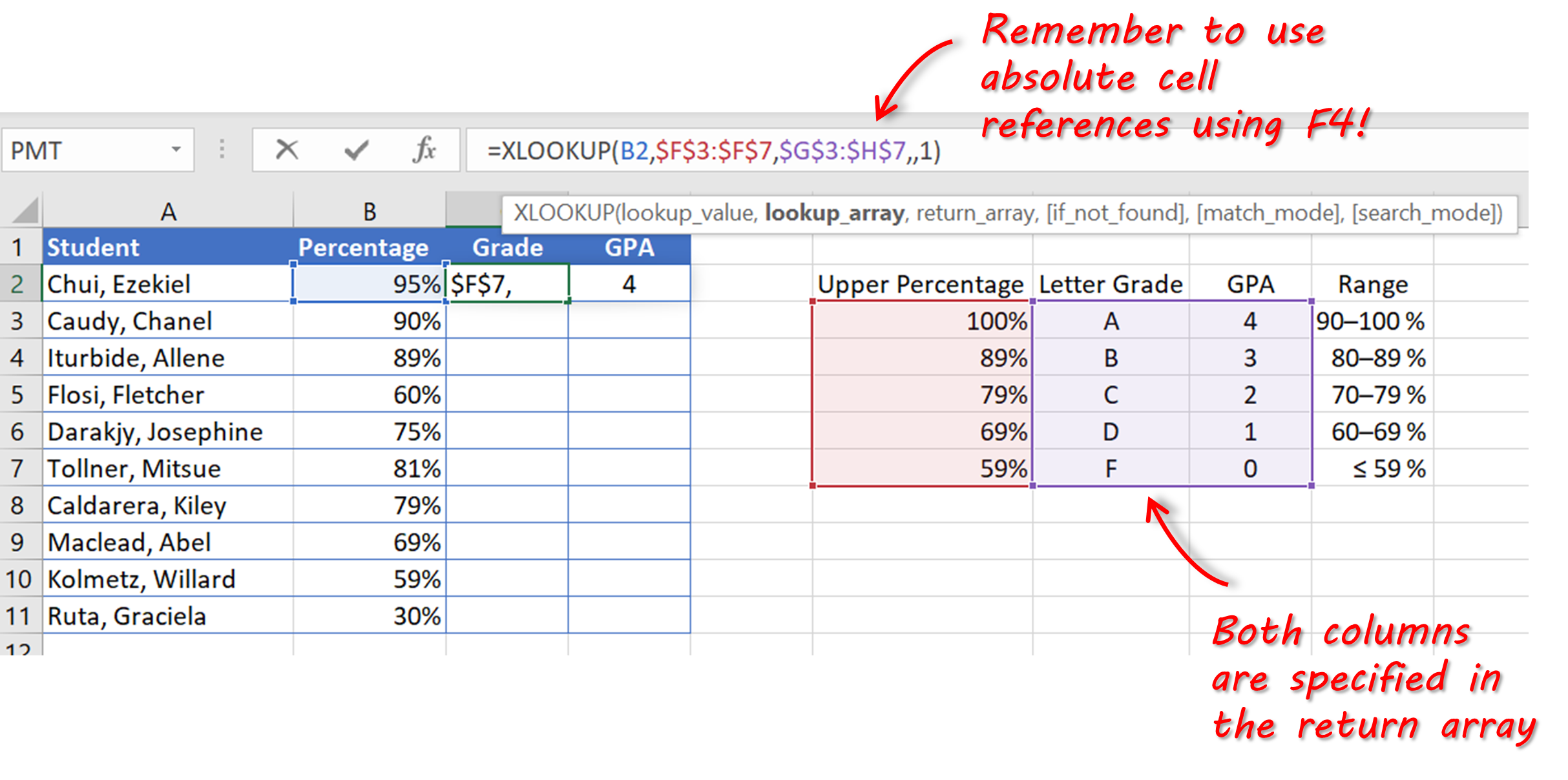 XLOOKUP - Match - multiple values